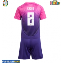 Deutschland Toni Kroos #8 Auswärts Trikotsatz Kinder EM 2024 Kurzarm (+ Kurze Hosen)